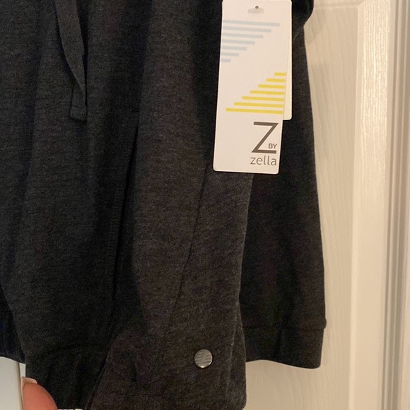 Z by Zella 2x hoodie active Jacket dark charcoal gray NWT - Picture 2 of 4